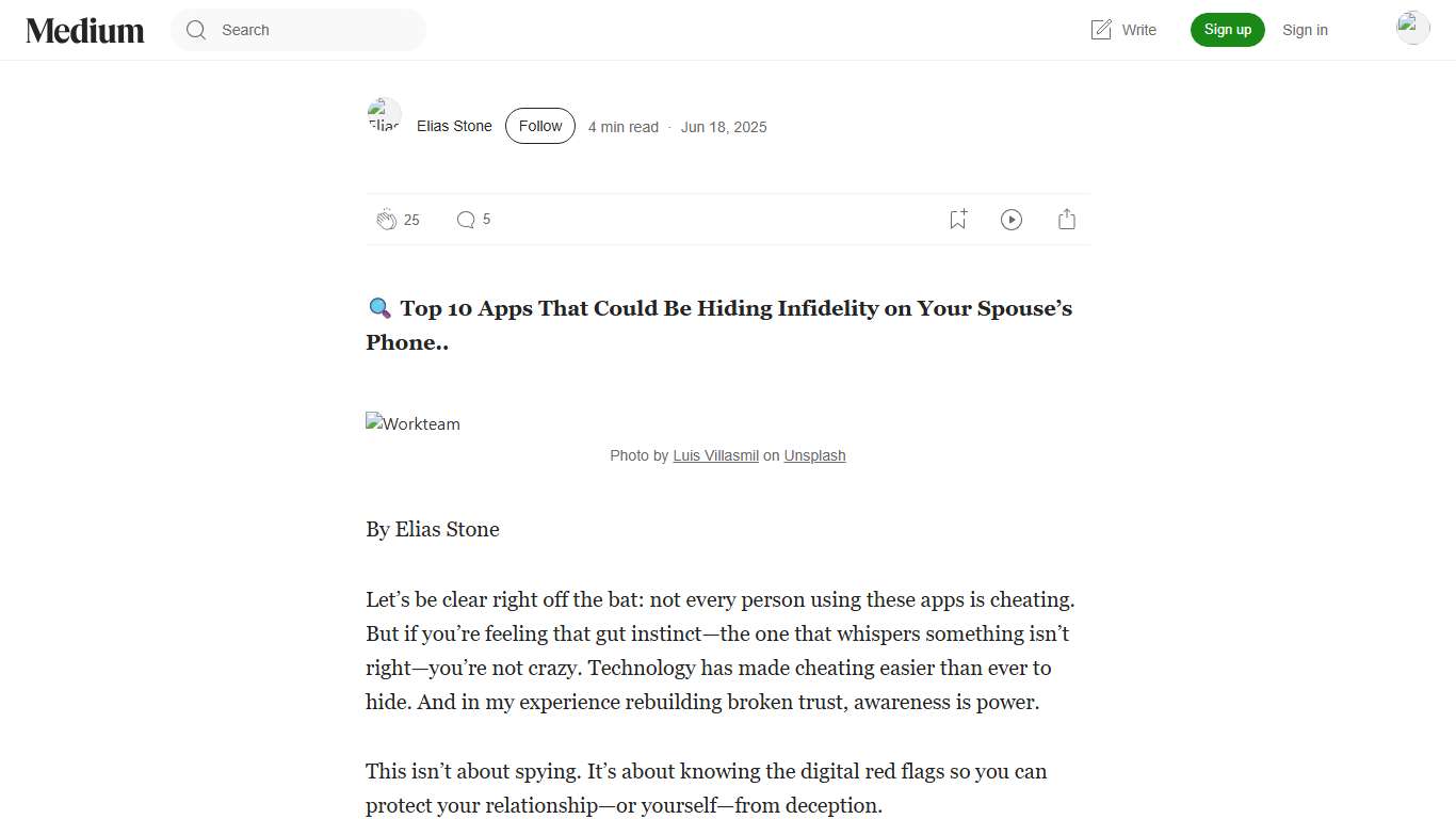 🔍 Top 10 Apps That Could Be Hiding Infidelity on Your Spouse’s Phone.. | by Elias Stone | Medium